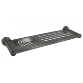Axus Stainless Steel Streamline Shelf With Soap Dish 37cm - Brushed Gun Metal